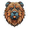 Chow Chow Dog Portrait