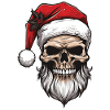 Weihnachtsmann Totenkopf Christmas
