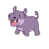 Kawaii Nilpferd