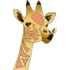 Giraffe with butterfly