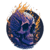 Fire skull