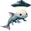 UFO Abduction: Alien and Axolotl