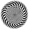 Optical illusion jagged spiral