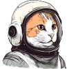 Funny Cat Astronaut