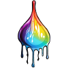 Regenbogen Farbtropfen