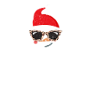 Funny Christmas Snowman Face Leopard