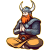 Cute Viking Doing Yoga II