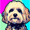 Poodle Cross Pop Art