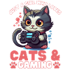 Gamer Girl Cat Cats & Gaming