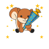 endlich Schulkind Einschulung Schule Eichhörnchen