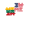 Litauen USA Flag Amerikansk Litauisk