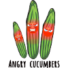 Angry cucumbers,cucumber,angry,comic