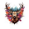 Replacement dirndl deer antlers deer