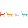 Katze Retro Katzen Silhouette
