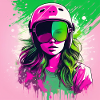 Femme avec casque