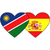 Namibia Spain Flag Heart
