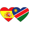 Spain Namibia Flag Heart