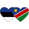 Estonia Namibia Flag Heart