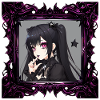 Anime goth girl in a Frame