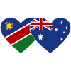 Tunisie Australie Flag Coeur