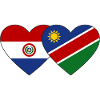 Dominican Republic of Namibia Flag Heart