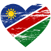 Namibia flag heart used