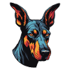 Doberman Dog Portrait