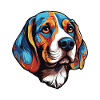 Beagle Dog Portrait