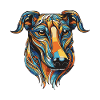 Greyhound Dog Portrait