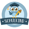 Schulkind Eule mit Zuckertüte