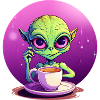 Mitternachts-Kaffee: Der grüne Alien-Trinker