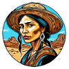 Mujer en el desierto