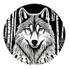 Wolf black and white
