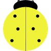 Yellow Ladybug with Blackheads