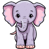 Bébé éléphant Kawaii