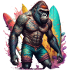 Surfing Gorilla