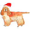 American CockerSpaniel Christmas Sticker