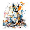 Miko le chat peintre