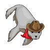 Seehund Cowboy Cowboyhut