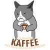 Morgenmuffel Kaffee Katze Kaffeetrinker