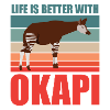Okapi in harmony with nature