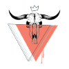 Triangle bull skull
