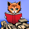Cute Kitten Reading