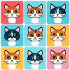 Niedliches Katzen-Farbmuster