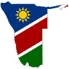 Namibia flag map