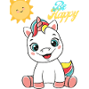 Einhorn Be Happy