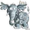 Maman éléphant et bébé éléphant