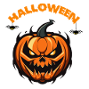 Halloween, une citrouille agressive