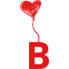 Letter b heart