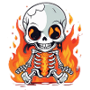 Squelette de feu